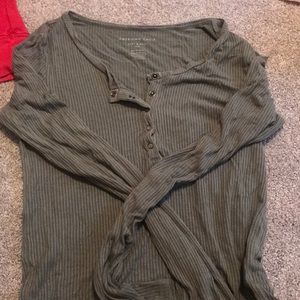 american eagle green long sleeve